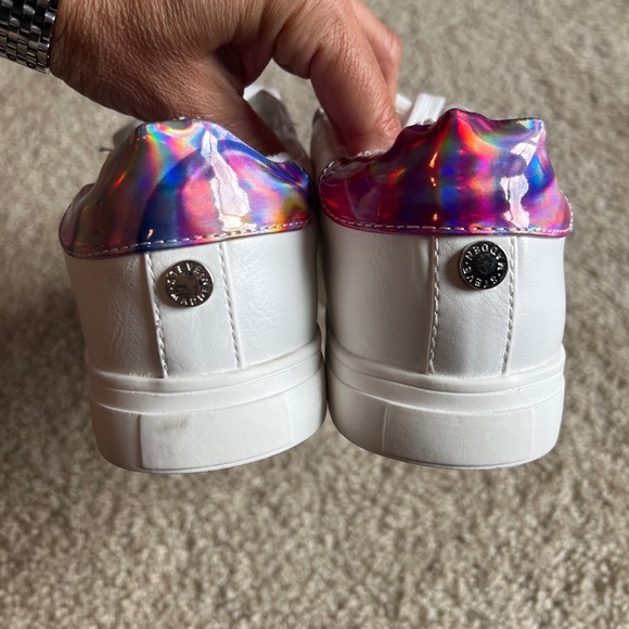 Steve Madden Rezume low top star white rainbow pink Barbie sneaker shoe size 7 - Picture 4 of 6